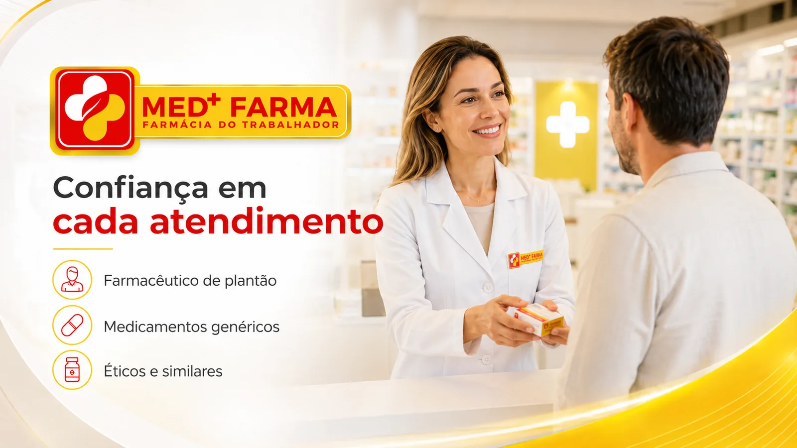 Confiança em cada atendimento na Med+ Farma